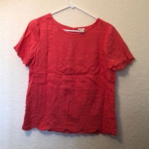 Jcrew salmon colored blouse